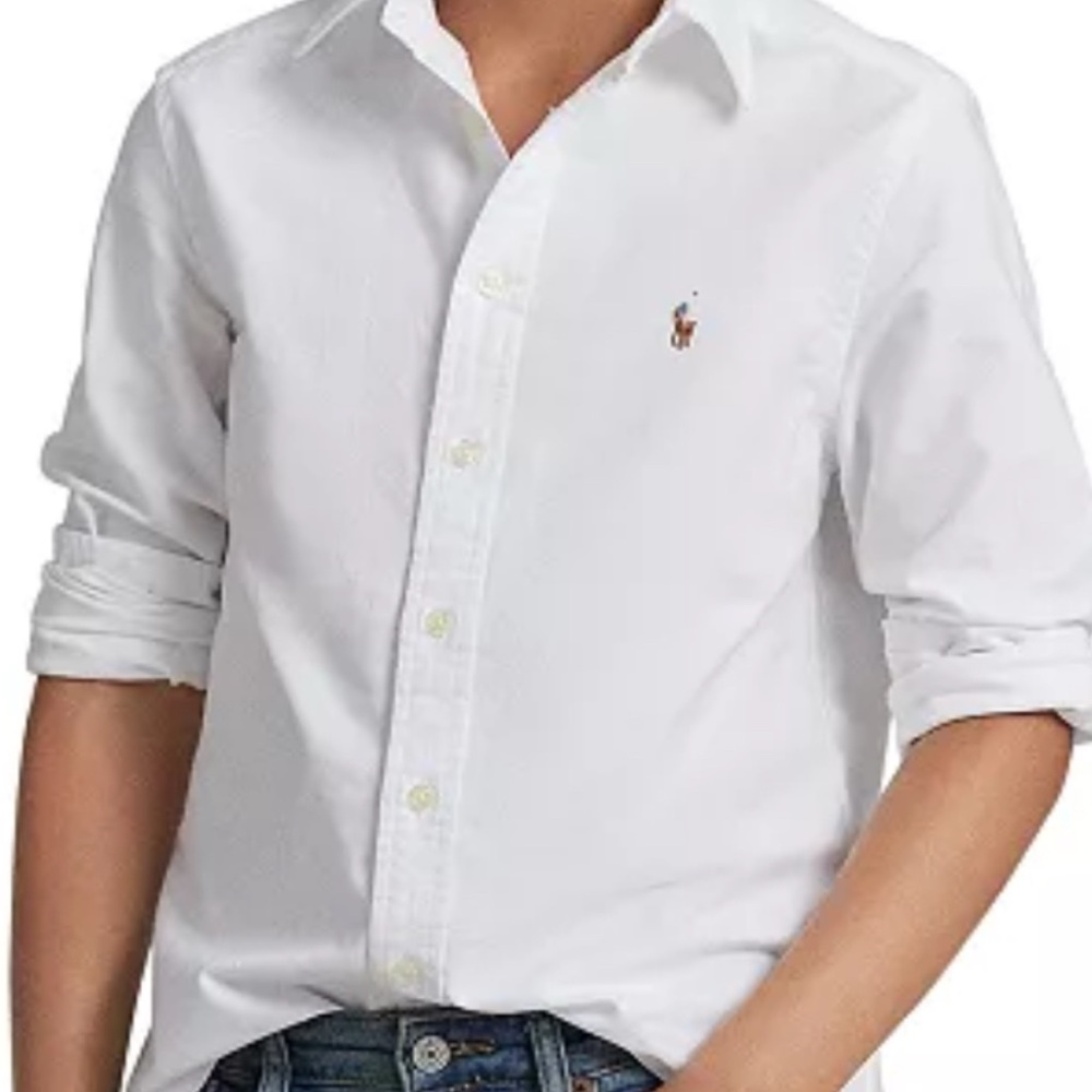 Ralph Lauren Boys Embroidered Pony Logo Cotton Oxford Shirt